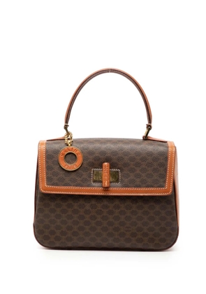 Celine Pre-Owned 1996 Macadam Coated Canvas satchel - Brown