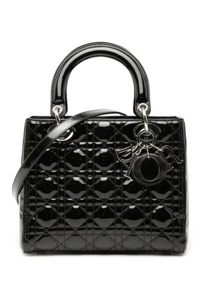 Christian Dior Pre-Owned 2011 Medium Patent Cannage Lady Dior satchel - Black