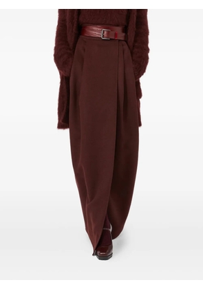 Max Mara pleated wrap skirt - Red