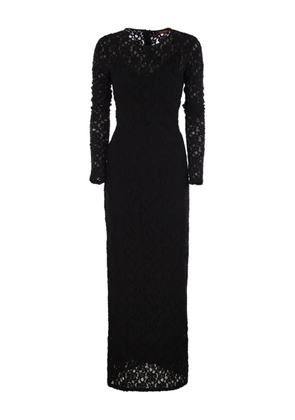 Max Mara long-sleeve lace maxi dress - Black