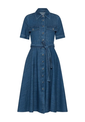 Marella Fagotto buttoned belted midi dress - Blue
