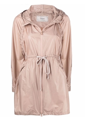 Herno drawstring-waist hooded jacket - Neutrals