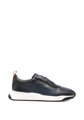 Santoni leather sneakers - Blue