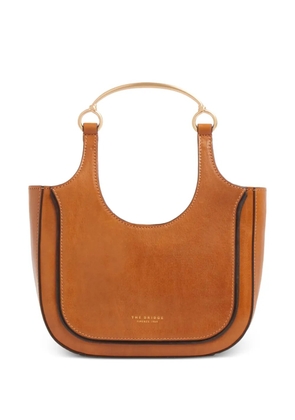 The Bridge top handle leather mini clutch bag - Brown