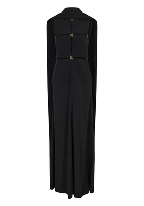 Rabanne cut-out long cape dress - Black