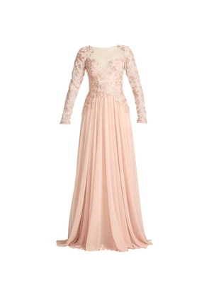 Tadashi Shoji floral long-sleeved dress - Pink