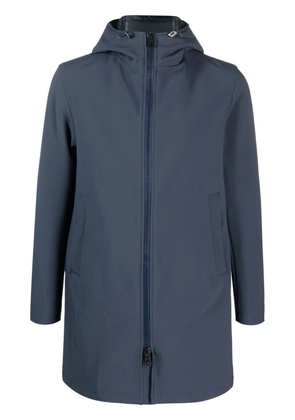 Herno drawstring-hood zipped parka - Blue