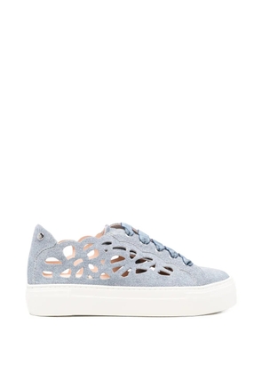AGL Mandi laser-cut lace-up fastening sneakers - Blue