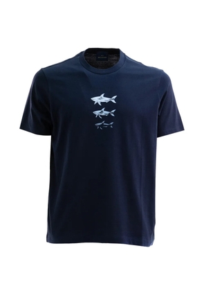 Paul & Shark shark-print T-shirt - Blue