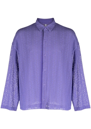Off Duty Banners floral-lace shirt - Purple