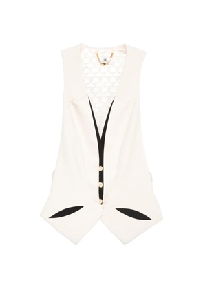 Elisabetta Franchi button sleeveless waistcoat - Neutrals