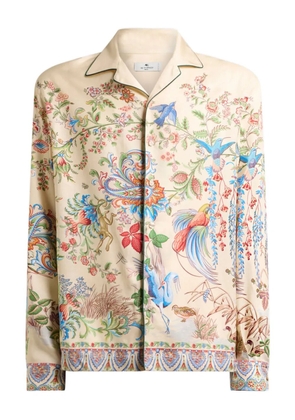ETRO twill bowling shirt - Neutrals