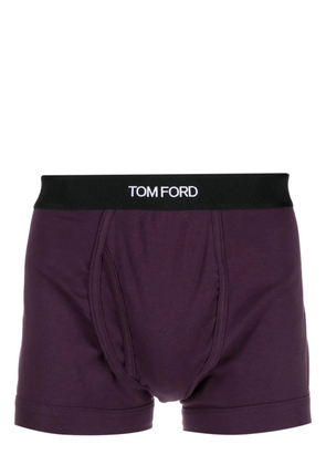 TOM FORD logo-waistband cotton boxers - Purple