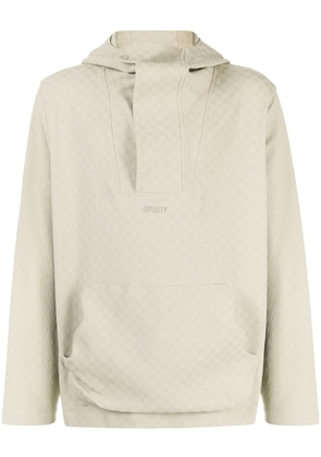 Off Duty Ribbs checked hoodie - Neutrals