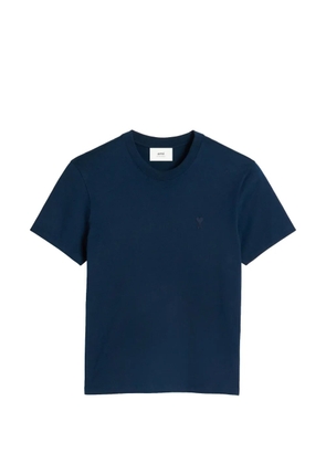 AMI Paris logo-embroidered T-shirt - Blue