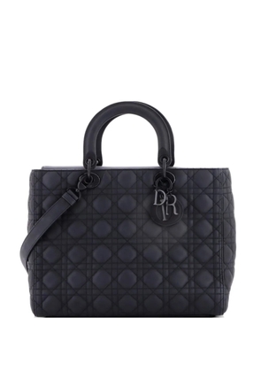 Christian Dior Pre-Owned Ultra Matte Lady Dior Bag Cannage Quilt Calfskin Large satchel - Black