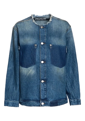 Department 5 frayed denim jacket - Blue