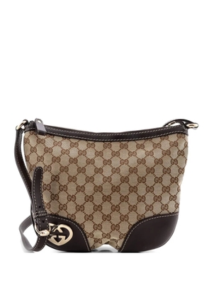 Gucci Pre-Owned Lovely Heart Interlocking G GG Canvas with Leather crossbody bag - Brown