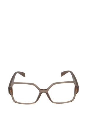 Versace Eyewear geometric logo glasses - Brown
