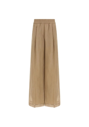 Brunello Cucinelli elasticated palazzo pants - Neutrals
