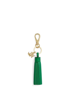 Lauren Ralph Lauren logo-plaque tassel charm bag - Green