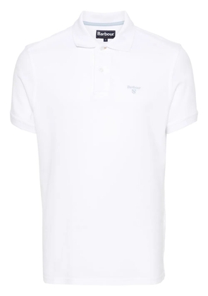Barbour logo-embroidered cotton polo shirt - White