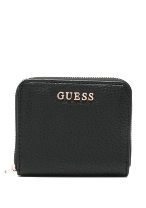 GUESS USA logo-plaque zipped wallet - Black