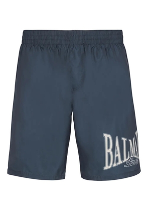 Balmain College-logo swim shorts - Blue