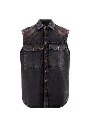 3x1 flap-pocket sleeveless shirt - Grey