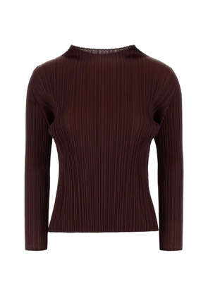 Pleats Please Issey Miyake pleated t-shirt - Brown