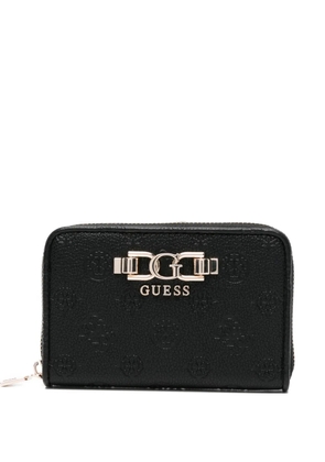 GUESS USA debossed-monogram wallet - Black