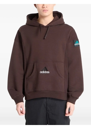 adidas Equipment logo-patch hoodie - Brown