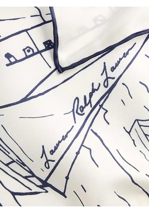 Lauren Ralph Lauren printed scarf - White