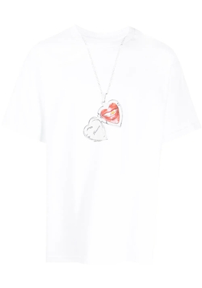 Pleasures necklace print T-shirt - White