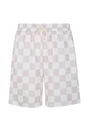 Les Deux Shawn checkered trousers - White