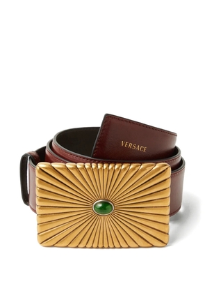 Versace leather belt 4 cm - Brown