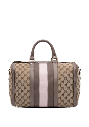 Gucci Pre-Owned 2016-2025 Medium GG Canvas Web Joy Boston Bag satchel - Brown