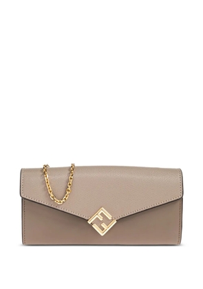FENDI logo-fastening shoulder bag - Neutrals