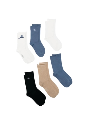 Lauren Ralph Lauren logo-detail socks (set of six) - Blue