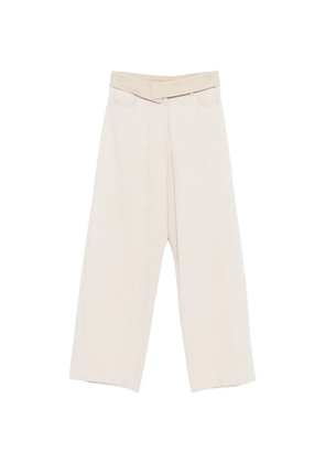 Alysi contrast-waist trousers - Neutrals