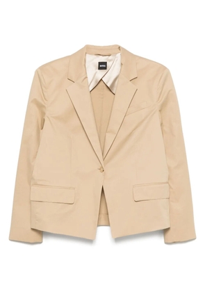 BOSS cotton single-breasted blazer - Brown