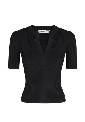 Simkhai Miley V-neck ribbed top - Black