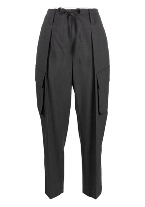 Brunello Cucinelli drawstring tailored trousers - Grey
