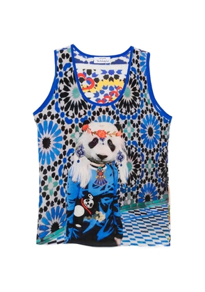 The Artistylist Panda-printed tank top - Blue