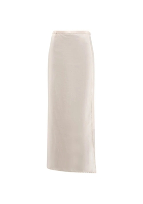 R2W panelled midi skirt - Neutrals