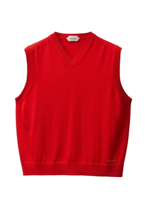 Versace embroidered wool knit vest