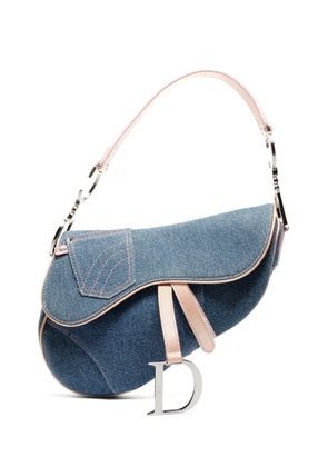 Christian Dior Pre-Owned 2002 denim saddle bag - Blue