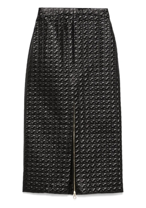 Patou zip-up quilted midi skirt - Black