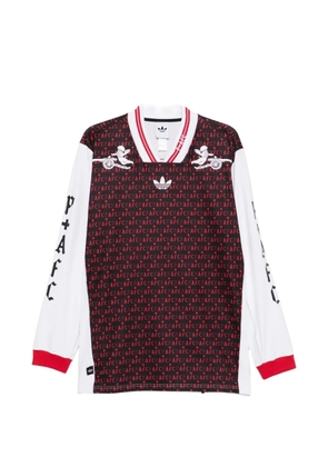 adidas patterned long-sleeved T-shirt - Black