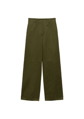 MSGM wide-leg panelled cotton trousers - Green